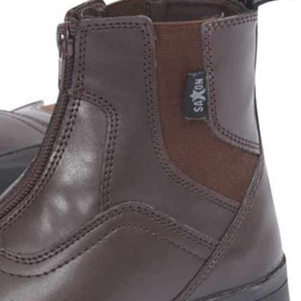 Saxon Barn- och Ungdomsskor Syntovia Zip Paddock Boots Storlek 12 UK Brun Brown 12 Childs UK