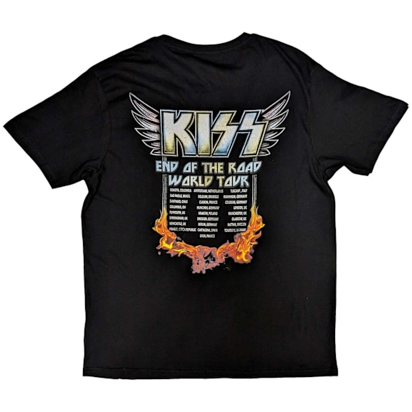Kiss Unisex Adult End Of The Road Wings Baktryck T-Shirt M Svart Black M