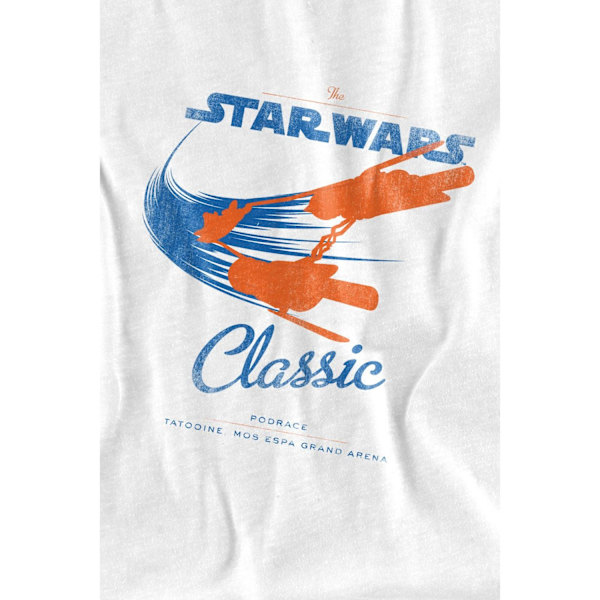 Star Wars Barn/Kids Klassisk T-shirt 5-6 År Vit White 5-6 Years