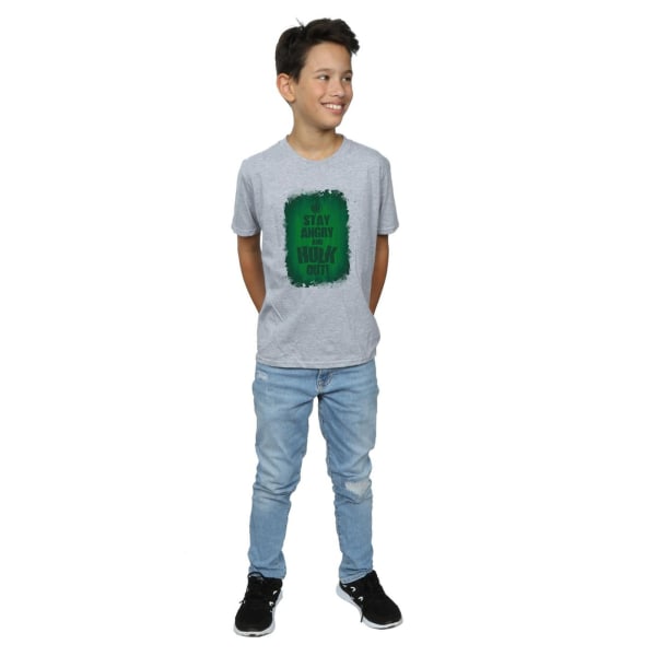 Marvel Boys Hulk Stay Angry T-shirt 12-13 år Vit White 12-13 Years