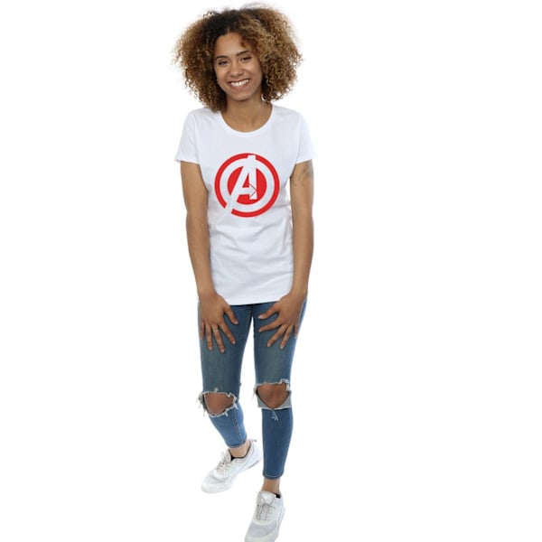 Marvel Womens/Ladies Avengers Assemble Solid A Logo Bomull T-Sh White XL