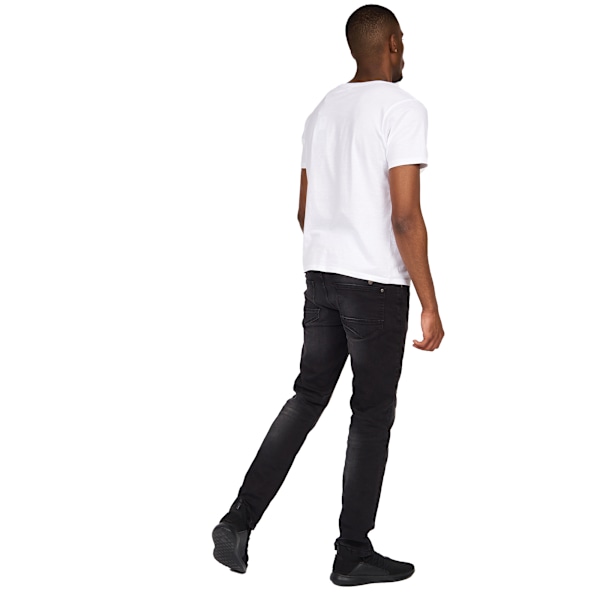Crosshatch Herr Svelte Stretch Jeans 38S Svart Tvättad Black Wash 38S