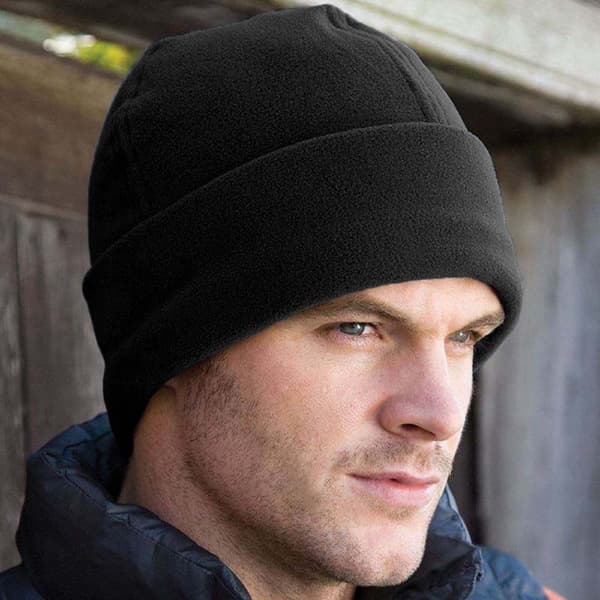 Result Unisex Winter Essentials Active Fleece Ski Bob Hat L Bla Black L