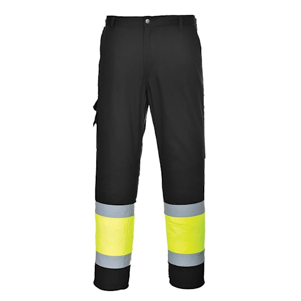 Portwest Herr Kontrast Hi-Vis Arbetsbyxor XL R Gul/Svart Yellow/Black XL R