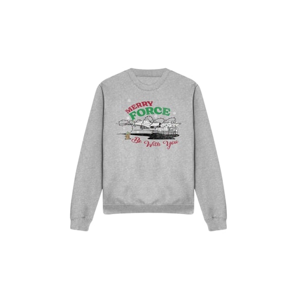 Star Wars: The Mandalorian Unisex Vuxen Merry Force Be With You Sport Heather XXL