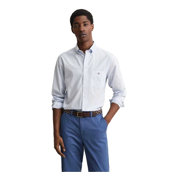 Gant Herr Fitted Skjorta L Ljusblå Light Blue L