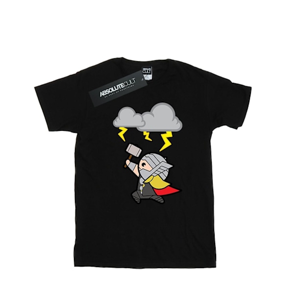 Marvel Dam/Damer Kawaii Thor God Of Thunder Bomull Pojkvän Black XL