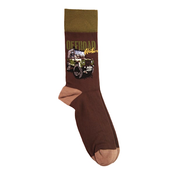 Simply Essentials Boys Toys Mens Safari Truck Socks 6-11 UK Bro Brown 6-11 UK