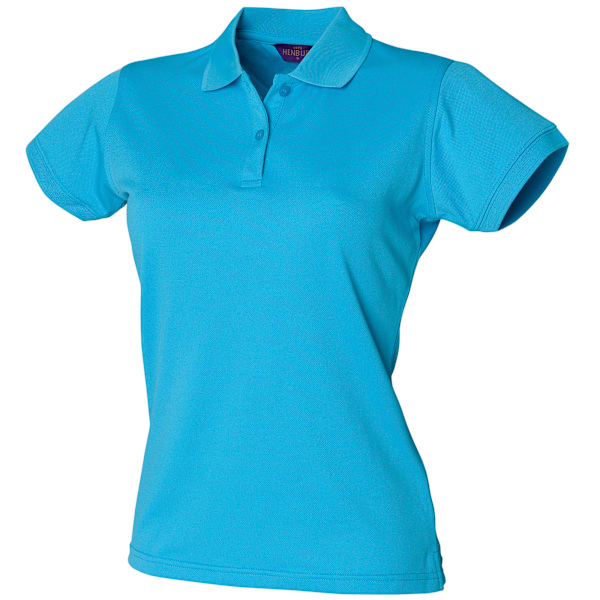 Henbury Dam/Kvinnor Coolplus® Monterad Poloskjorta XS Turkos Turquoise XS