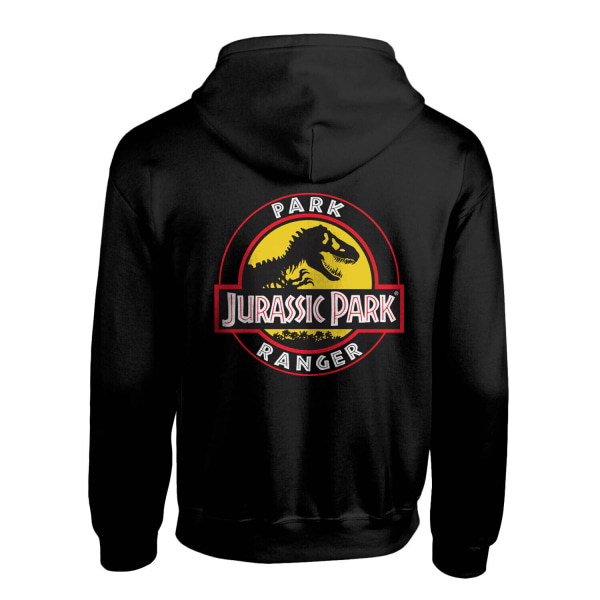 Jurassic Park Unisex Adult Ranger Hoodie med dragkedja M Svart Black M