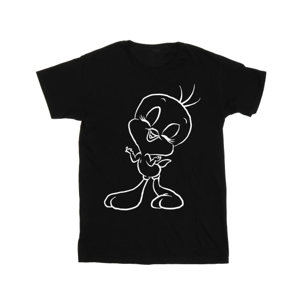 Looney Tunes Herr Tweety Pie Outline T-shirt L Svart Black L