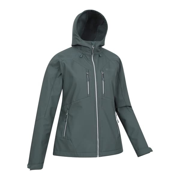 Mountain Warehouse Dam/Kvinnor Helsinki Återvunnen Softshelljacka Green 6 UK