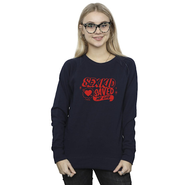 Netflix Dam/Kvinnor Sex Education Sex Kid Saviour Sweatshirt Navy Blue S