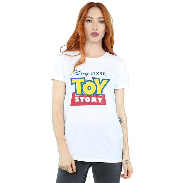 Toy Story Damtröja med logotyp i bomull för kvinnor/damer, XL, vit White XL