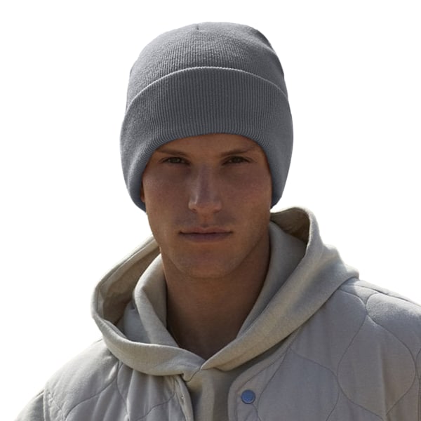 Beechfield Original Cuffed Organic Cotton Beanie One Size Graph Graphite Grey One Size