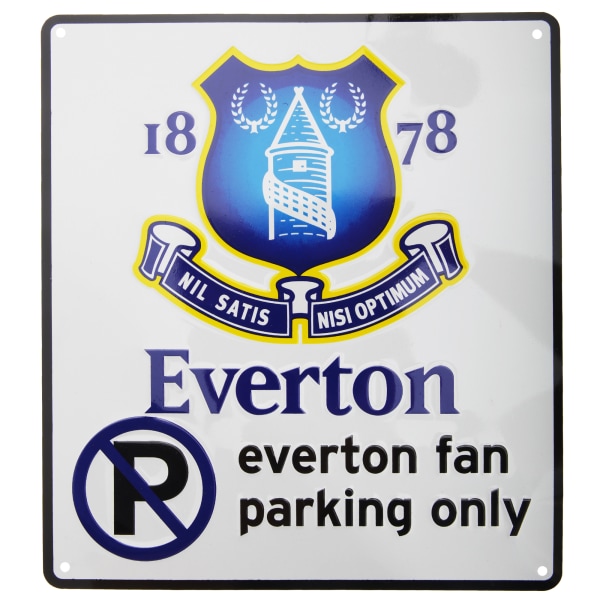 Everton FC Official Metal Football Crest No Parking Sign One Si White/Blue One Size