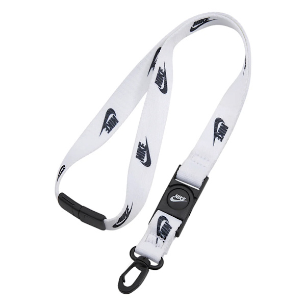 Nike Club Standard Lanyard, One Size, Vit/Svart White/Black One Size