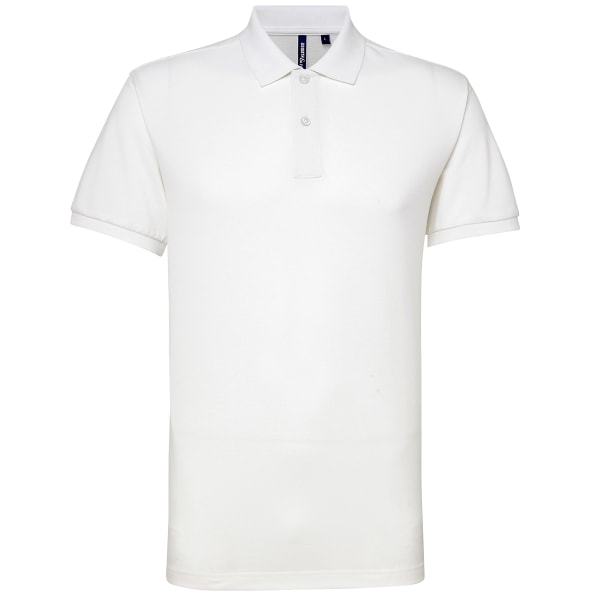 Asquith & Fox Herr Short Sleeve Performance Blend Polo Shirt L White L
