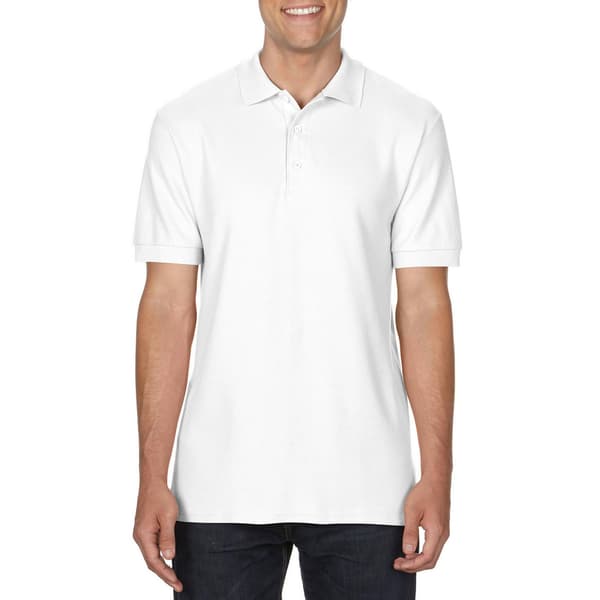 Gildan Herr Hammer Plain Pique Poloshirt S Vit White S