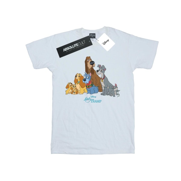 Disney Girls Lady And The Tramp Klassisk T-shirt i bomull 9- White 9-11 Years