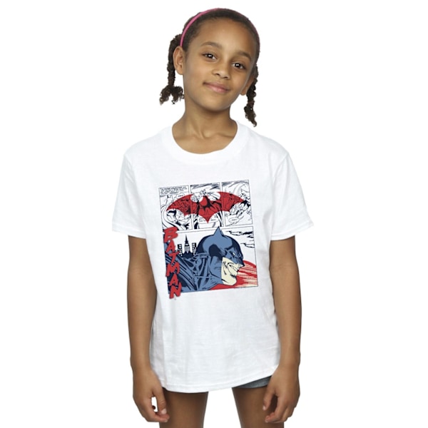 DC Comics Girls Batman Comic Strip Bomull T-shirt 5-6 år Vit White 5-6 Years