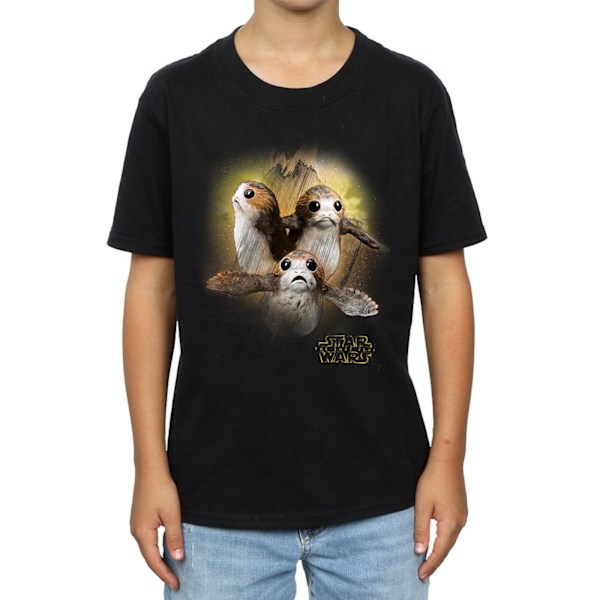 Star Wars: The Last Jedi Boys Porg Borstad Bomull T-shirt 7-8 år Black 7-8 Years