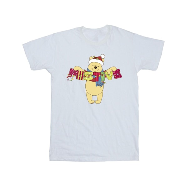 Disney Girls Winnie The Pooh Festive Cotton T-Shirt 3-4 år W White 3-4 Years