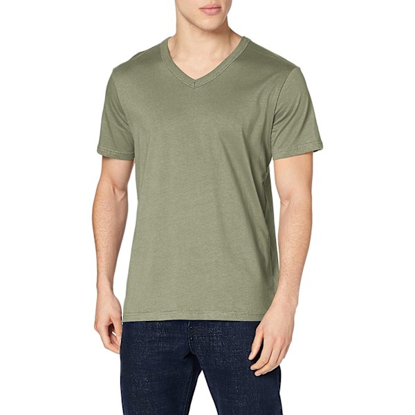 Stedman Herr Ben V-ringad T-shirt L Military Green Military Green L