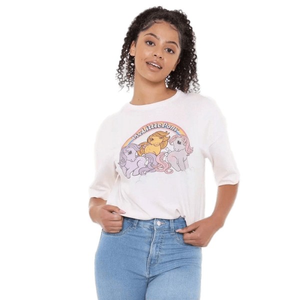 My Little Pony Dam/Dam Rainbow Arch Oversized T-shirt XL Vintage White XL