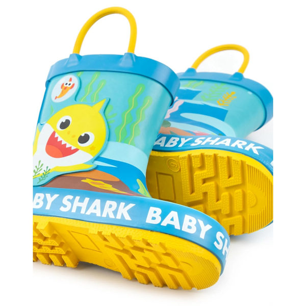Baby Shark Barn/Barn Wellington Stövlar 5 UK Barn Blå/Gul Blue/Yellow 5 UK Child