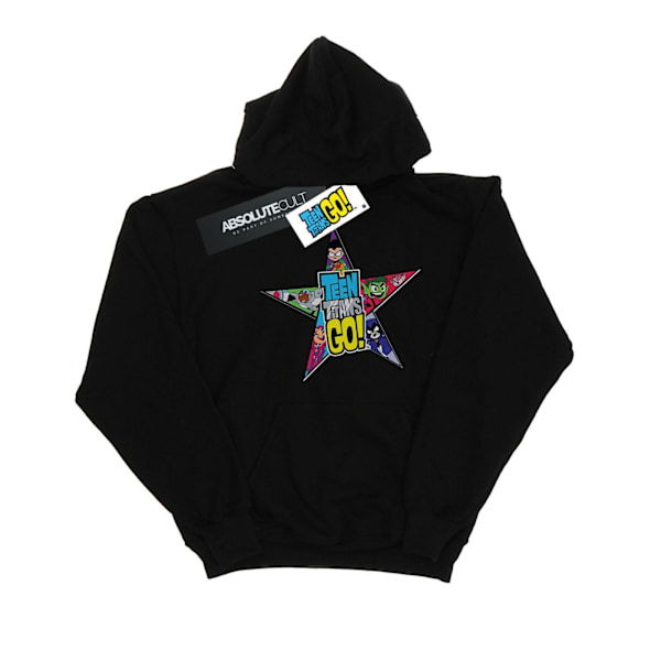 DC Comics Girls Teen Titans Go Star Logo Hoodie 5-6 år Svart Black 5-6 Years