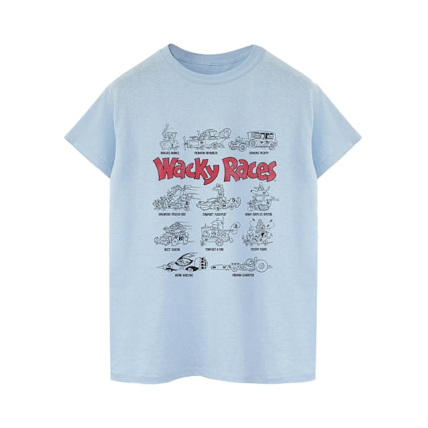 Wacky Races Herr Car Lineup T-Shirt XXL Baby Blue Baby Blue XXL