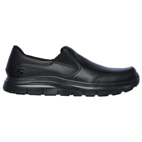 Skechers Herr Läder Flex Advantage SR - Bronwood Slip On Sko Black 9 UK
