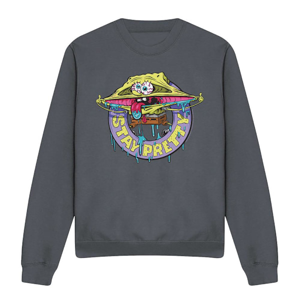 SvampBob Fyrkant Unisex Vuxen Stay Pretty Sweatshirt XL Ch Charcoal XL