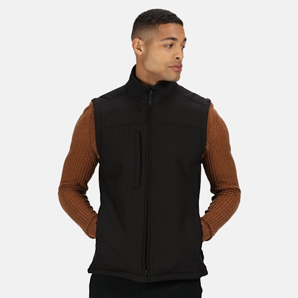 Regatta Professional Herr Softshell Kroppsvärmare L Helt Svart All Black L