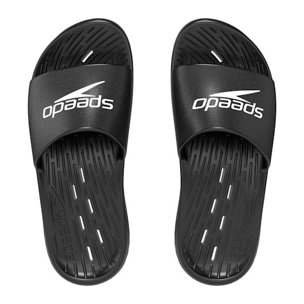 Speedo Mens 2024 Sliders 10 UK Svart/Vit Black/White 10 UK