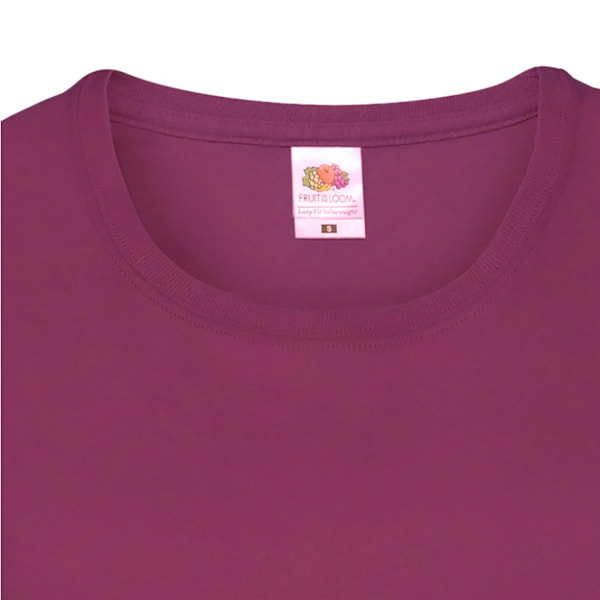 Fruit Of The Loom Dam/Kvinnors Lady-Fit Valueweight Kortärmad T-shirt Burgundy 2XL