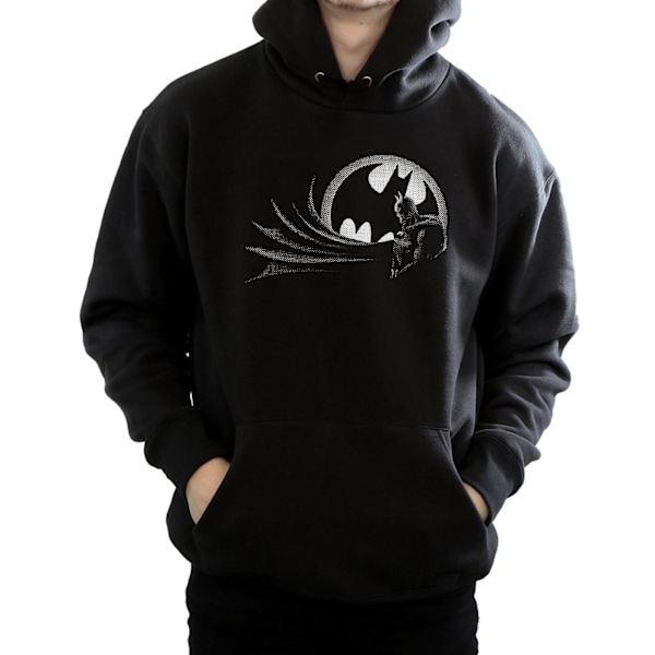 DC Comics Herr Batman Spot Hoodie M Svart Black M