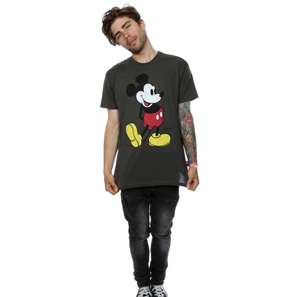 Disney Mens Mickey Mouse Classic Kick T-Shirt M Light Graphite Light Graphite M