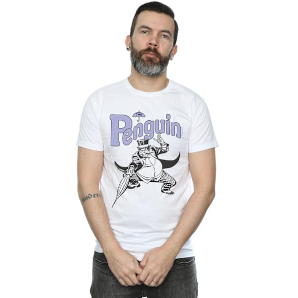 DC Comics Herr Penguin Mono Action Pose T-shirt 4XL Vit White 4XL