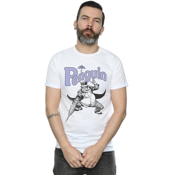 DC Comics Herr Pingvin Mono Action Pose T-shirt XL Vit White XL