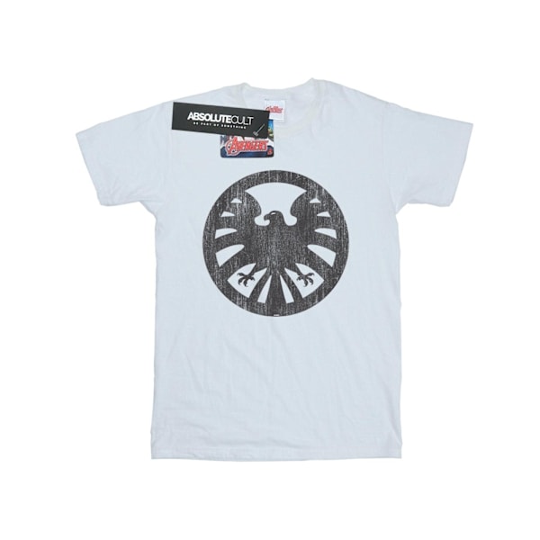 Marvel Boys Agents Of SHIELD Distressed Logo T-Shirt 9-11 år White 9-11 Years