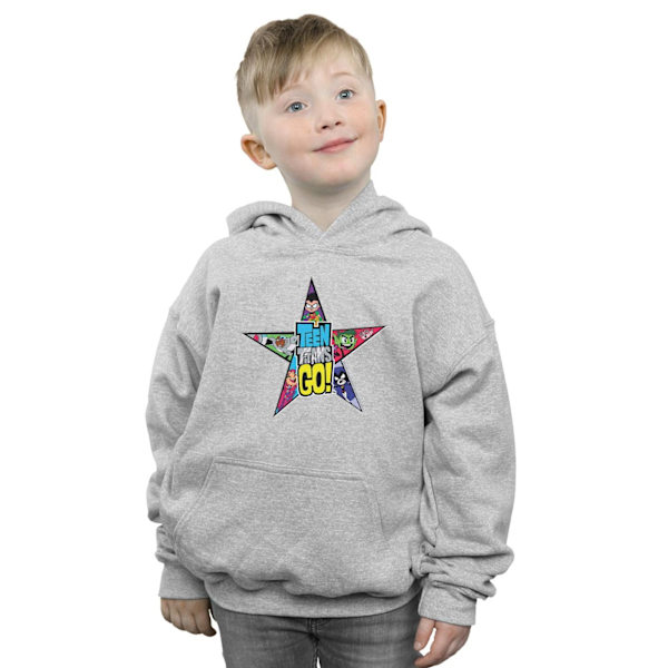 DC Comics Boys Teen Titans Go Star Logo Hoodie 9-11 år Sport Sports Grey 9-11 Years