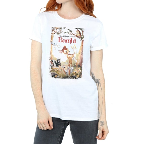 Bambi Dam/Dam Poster Bomull Boyfriend T-Shirt XL Vit White XL