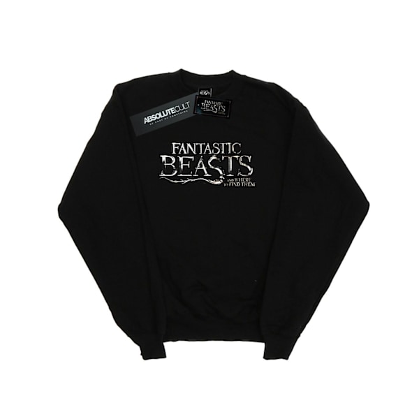 Fantastiska vidunder Kvinnors/Damers Text Logo Sweatshirt L Svart Black L