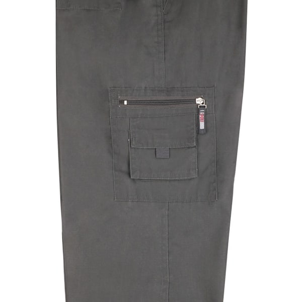 Krisp Herr Multi Pocket Cargo Byxor M Grå Grey M