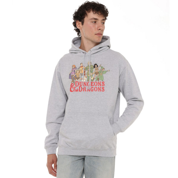 Dungeons & Dragons Herr Line Up Pullover Hoodie L Sports Grey Sports Grey L