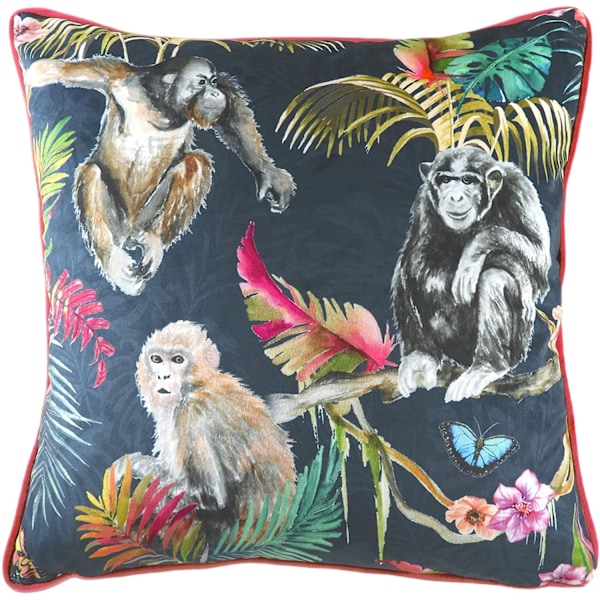 Evans Lichfield Jungle Monkey Kuddfodral One Size Blå Blue One Size
