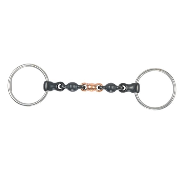 Shires Sweet Iron Waterford Häst Lös Ring Snaffle Bett 6in Svart Black 6in