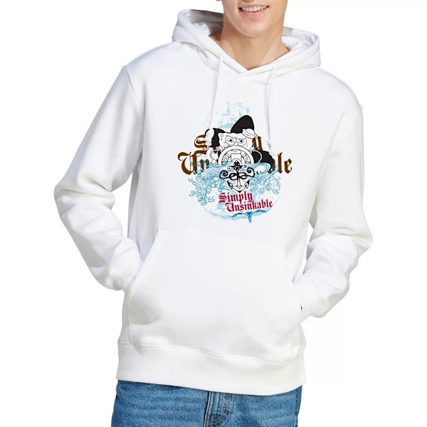SvampBob Fyrkant Herr Simply Unsinkable Hoodie XL Vit White XL